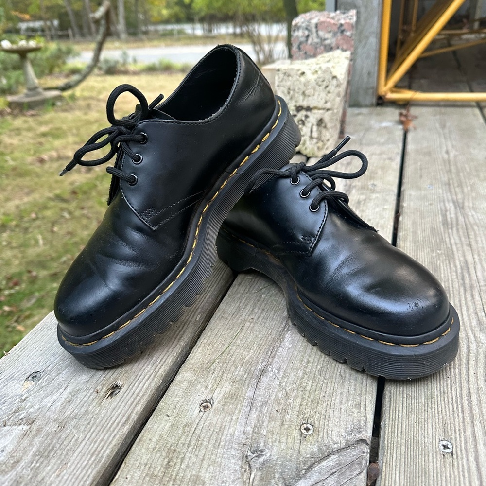 Perfect Doc Martens Black Leather Oxford Women's Shoes